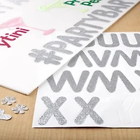 2.25" Silver Glitter Alphabet Stickers by Recollections™ 