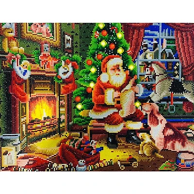 Sparkly Selections Santa Pre-Framed Diamond Painting Kit with Backlighting