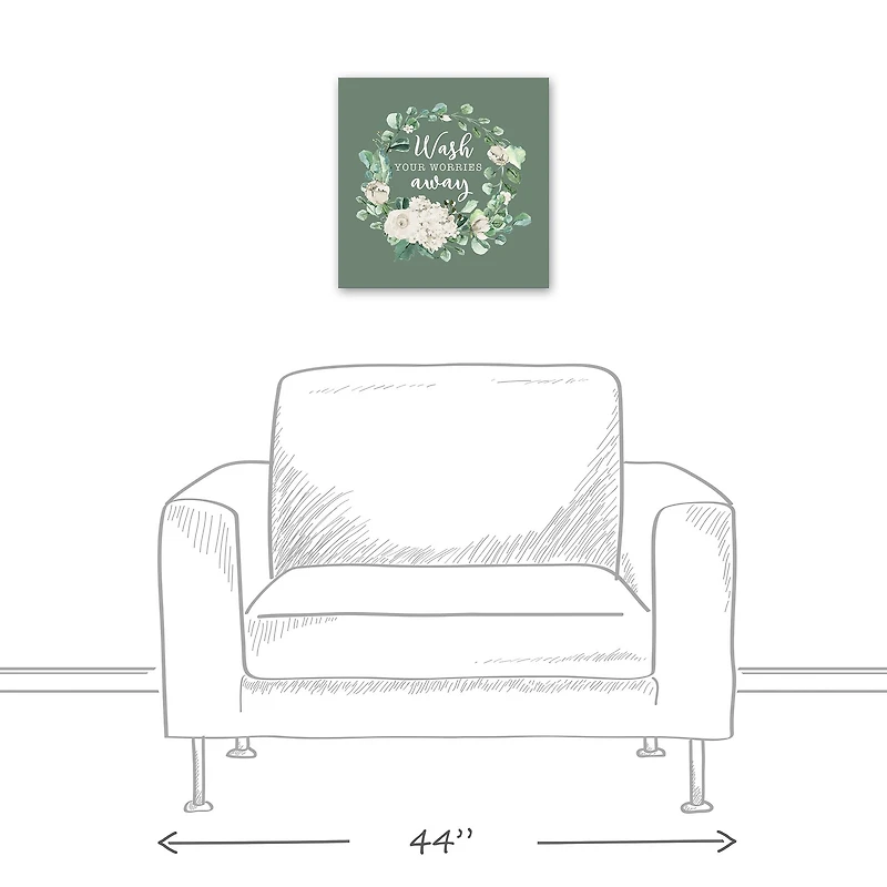 Wash Your Worries Away 16" x 16" Canvas Wall Art