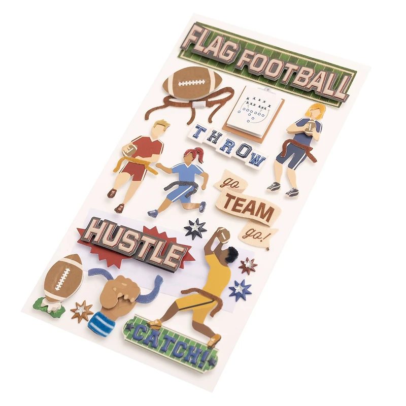 Flag Football Dimensional Stickers by Recollections™