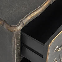 Hello Honey® Distressed Black Wood Dresser Cabinet