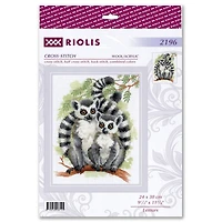 RIOLIS Lemurs Counted Cross Stitch Kit