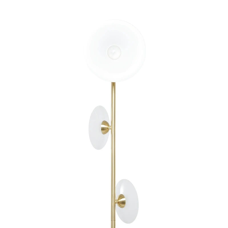 Gold Iron Modern Floor Lamp, 67" x 10" x 10"
