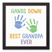 Hands Down Best Grandpa Black Framed Canvas
