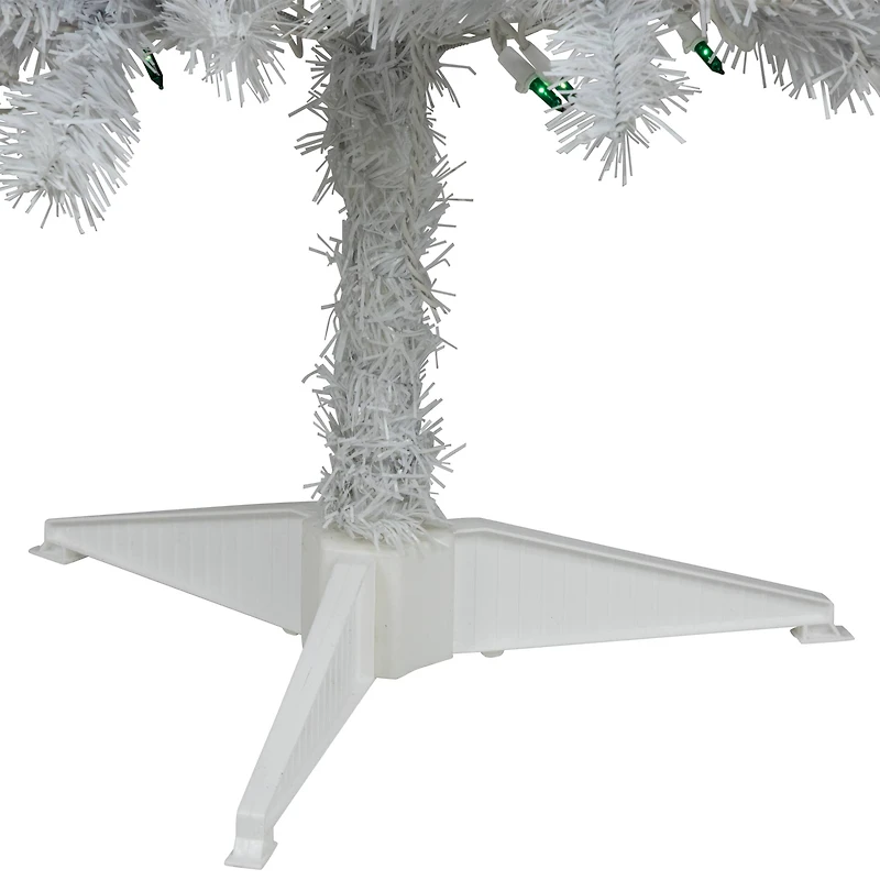 4ft. Pre-Lit White Artificial Christmas Tree, Green Lights