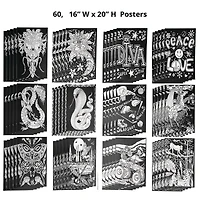 S&S® Worldwide 16" x 20" Velvet Art Poster, 60ct.