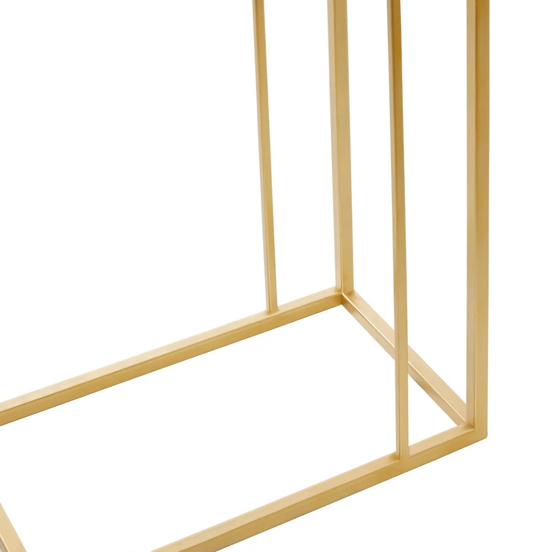 25" Gold Metal Contemporary Accent Table