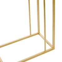 25" Gold Metal Contemporary Accent Table