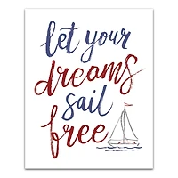 Let Your Dreams Sail Free Canvas Wall Art