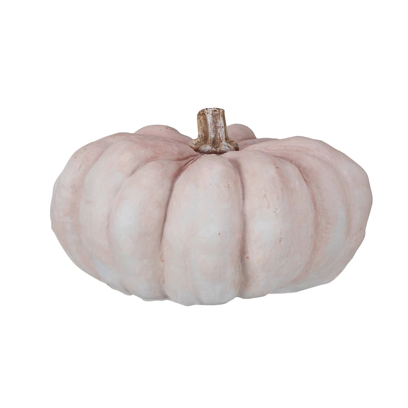 Hello Honey® 5.75" Cream Pumpkin Décor with Stone Powder Finish