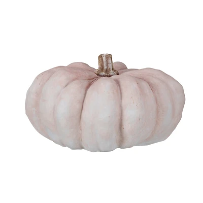 Hello Honey® 5.75" Cream Pumpkin Décor with Stone Powder Finish