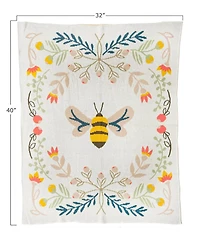 Hello Honey® Cotton Knit Baby Blanket with Bee Pattern