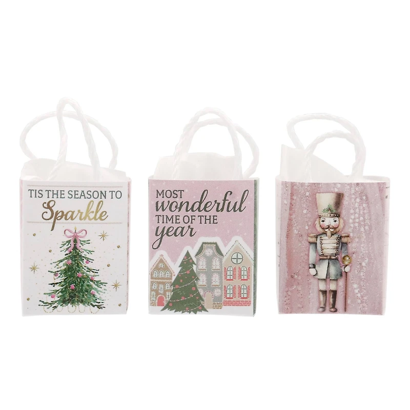 Mini Sparkly Holiday Gift Bag Decorations by Ashland®