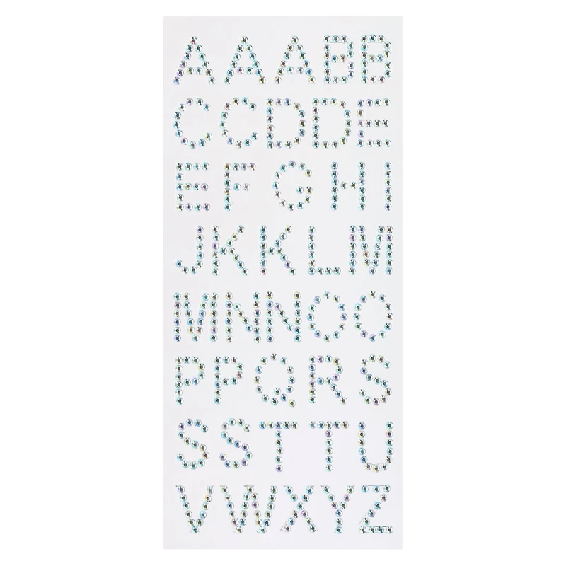 Iridescent Rhinestone Alphabet Stickers by Recollections™