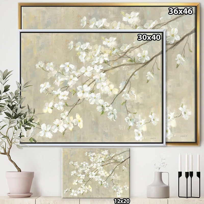 Designart - Dogwood in Spring Neutral