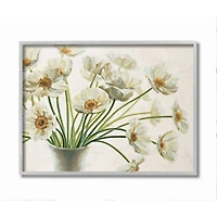 Stupell Industries Peaceful Poppies Floral Arrangement Wall Art in Gray Frame