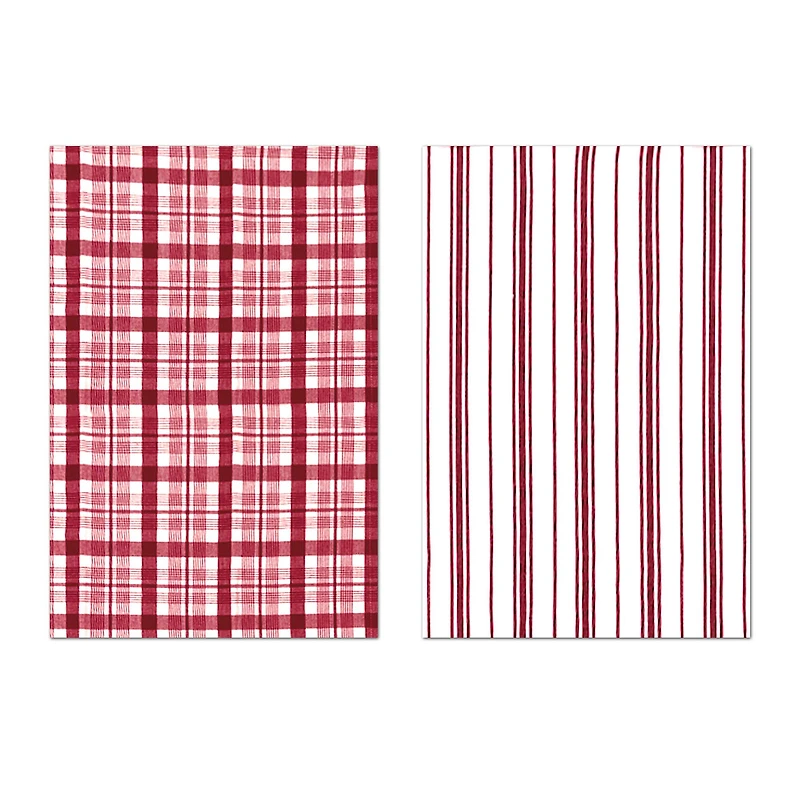 MUkitchen Cabernet Farmhouse Tea Towels, 2ct.