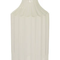 White Ceramic Modern Vase, 19" x 5" x 5"