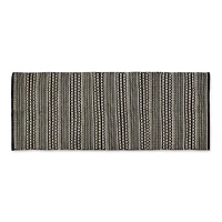 DII® Black Dobby Stripe Hand-Loomed Rug, 2.5ft. x 6ft.