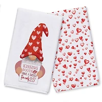 Kissing Gnome 16" x 25" Tea Towel - Set of 2