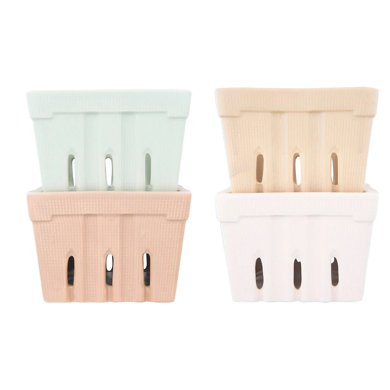 Hello Honey® Stoneware Berry Baskets Set, 4ct.