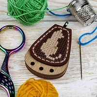 Wonderland Crafts Sitting Cat Needle Threader Embroidery Kit, 2ct.