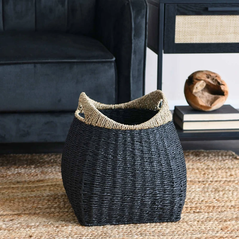 Household Essentials Black Basket with Handles