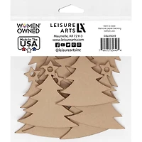 Essentials by Leisure Arts 3" Christmas Tree Clear Acrylic Ornaments, 10ct.