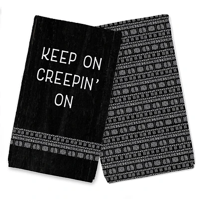Creep White Mudcloth Tea Towel Set
