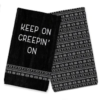 Creep White Mudcloth Tea Towel Set