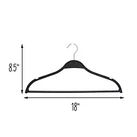 Honey Can Do Black Natural Wheat Husk Slim Hangers, 25ct.