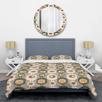 Designart 'Retro Abstract Design X' Mid-Century Duvet Cover Set