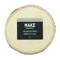 3.875" Basswood Slices, 4ct. by Make Market®