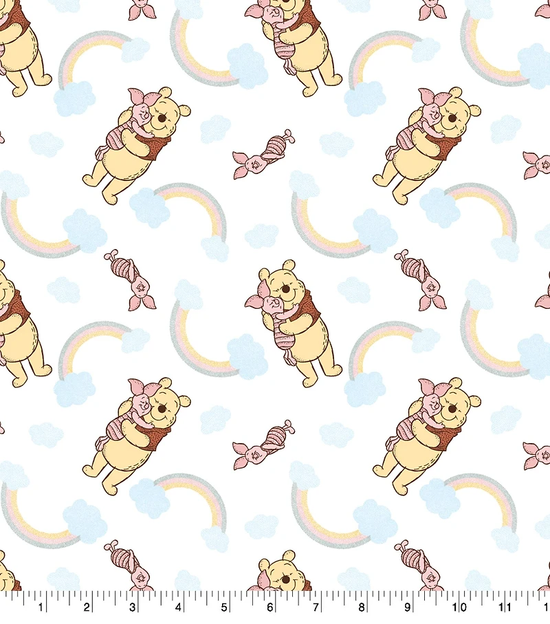 Disney® Pooh & Piglet Rainbow Cotton Fabric