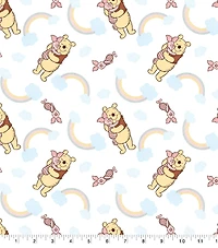 Disney® Pooh & Piglet Rainbow Cotton Fabric