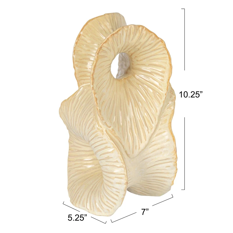 Hello Honey® 10.25" Matte White Blossom Essence Stoneware Sculpture