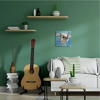 Stupell Industries Close Up White Cattle Farm Animal Portrait Canvas Wall Art