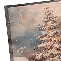 Snowy Christmas House 36" x 24" Canvas Wall Art
