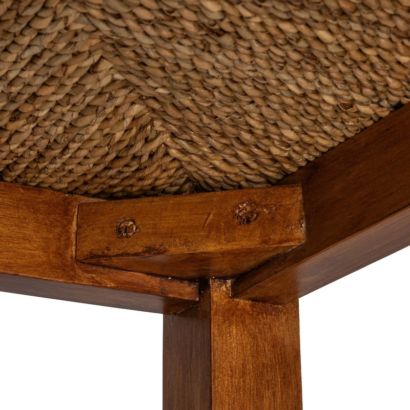 Hello Honey® 38" Wood & Seagrass Bar Stool