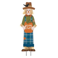 Glitzhome® 48" Fall Wooden Scarecrow Yard Stake
