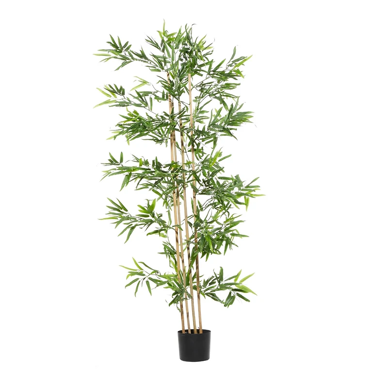 Artificial Bamboo Plants Indoor, 77", Green