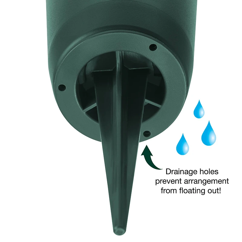 FloraCraft® Eternity™ Green Plastic Cemetery Vase with FloraFōM® Insert