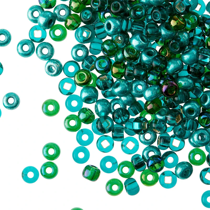 12 Pack: John Bead Peppermint Mix Czech Glass Seed Beads, 6/0