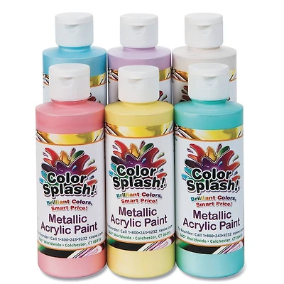 Color Splash!® Pastel Metallic Acrylic Paint Set
