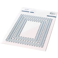 Pinkfresh Studio Essentials Stitched Scallop Rectangles Die Set