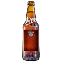 Beer Time Wall Mounted Bottle Opener & Cap Catcher