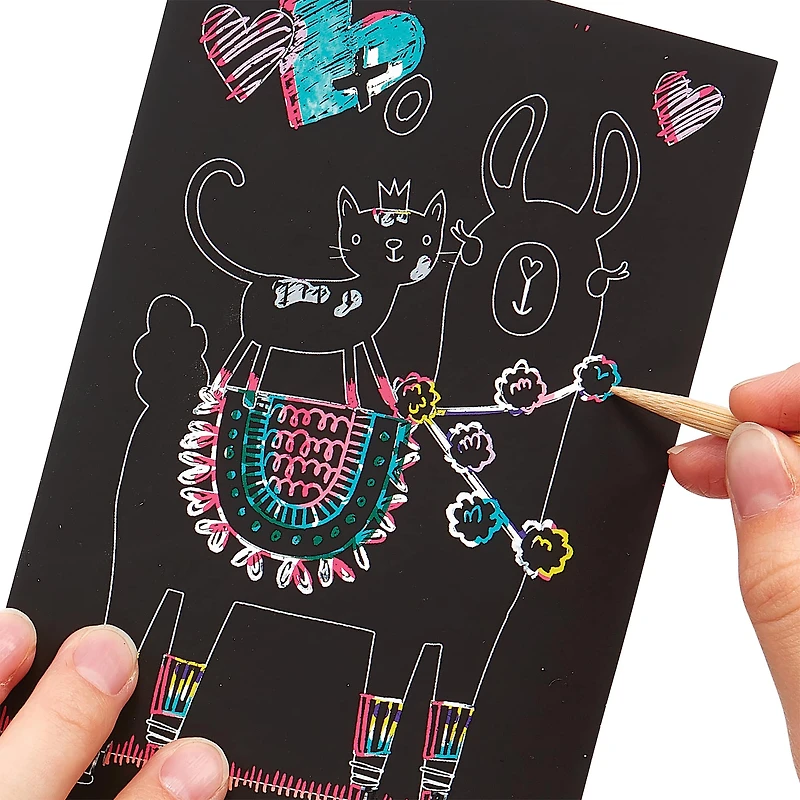 OOLY Mini Scratch & Scribble Funtastic Friends Art Kit