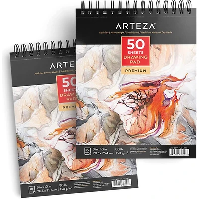 Arteza® 8" x 10" Spiral Drawing Pads