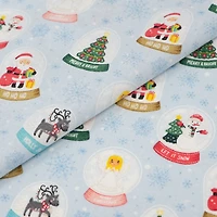 SINGER Christmas Snowglobes Cotton Fabric