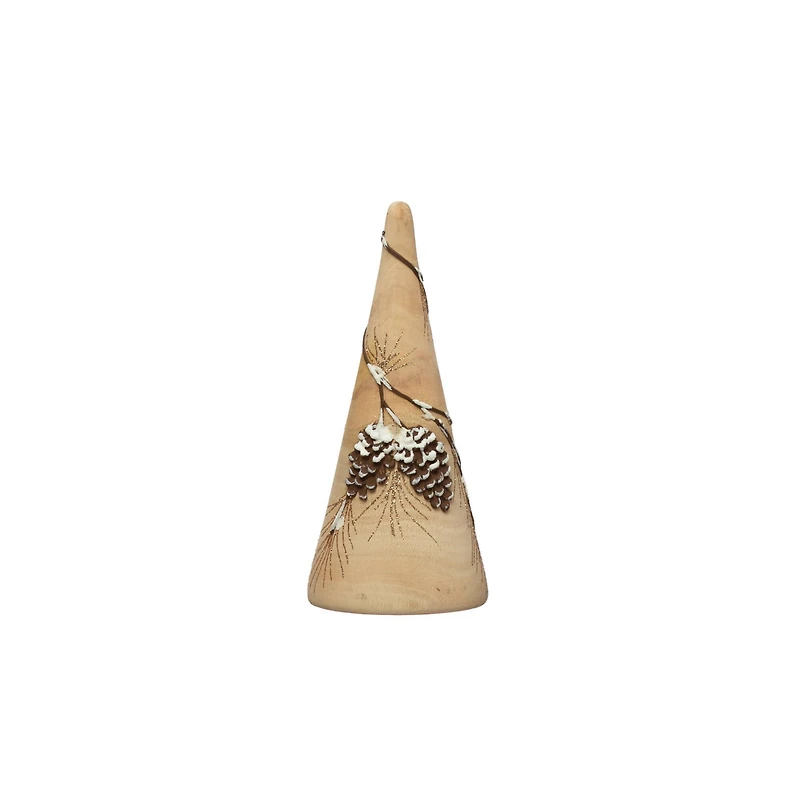 Hello Honey® 8.5" Natural Hand-Painted Eucalyptus Wood Tree